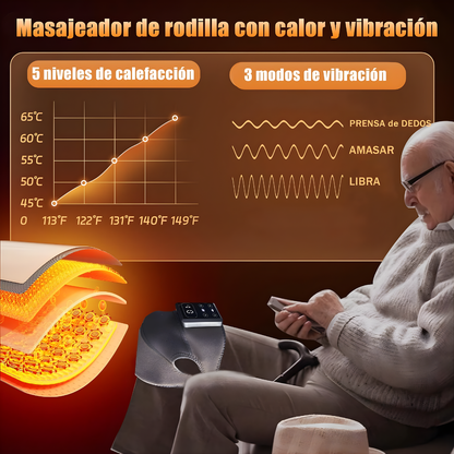 Rodillera Termíca con vibraciones para masajes